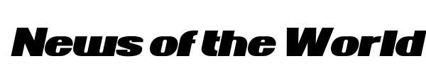 News of the World font preview